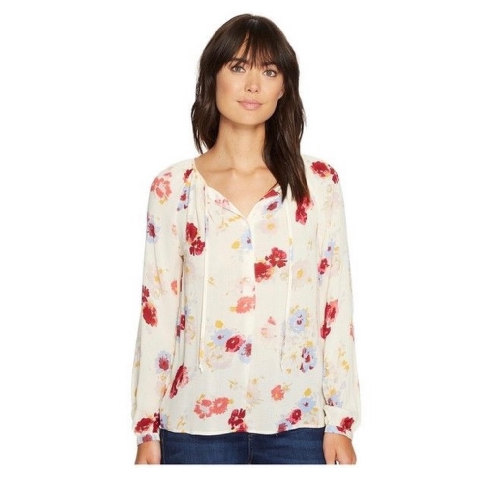 LUCKY BRAND Women’s Floral Peasant Top.